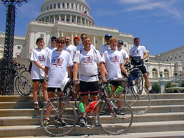 The riders on the Capitol steps